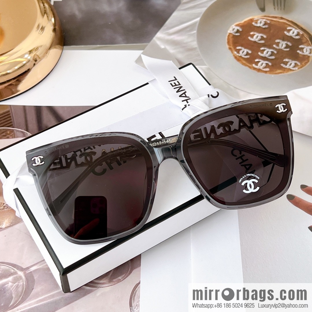 CHANEL Chanel square double c embellished women's sunglasses