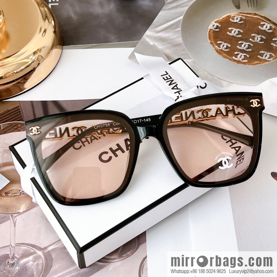 CHANEL Chanel square double c embellished women's sunglasses