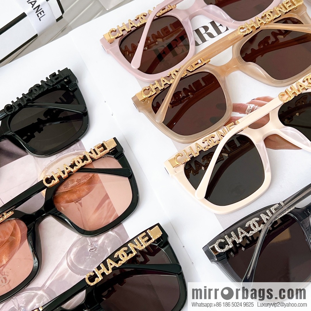 CHANEL Chanel square double c embellished women's sunglasses