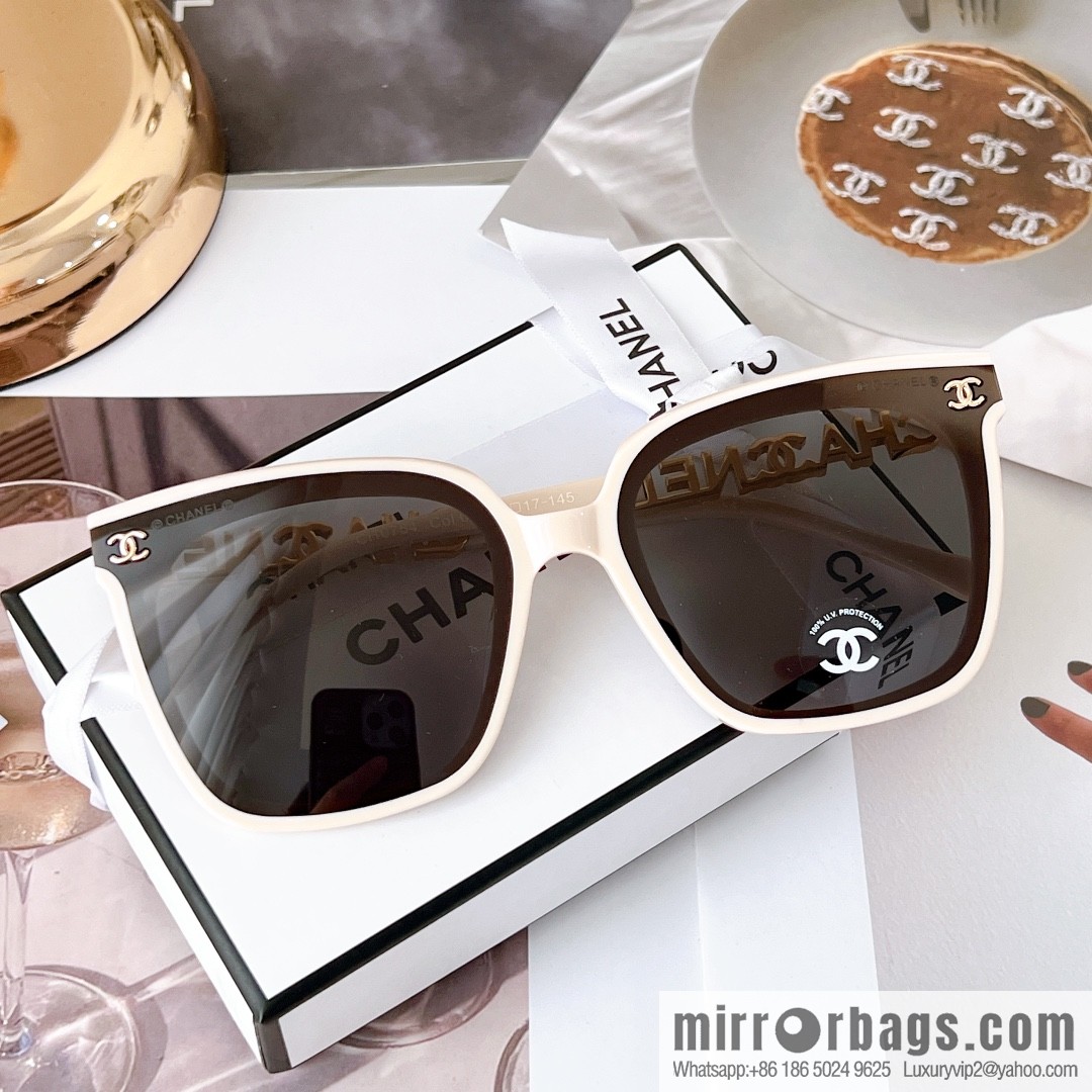 CHANEL Chanel square double c embellished women's sunglasses