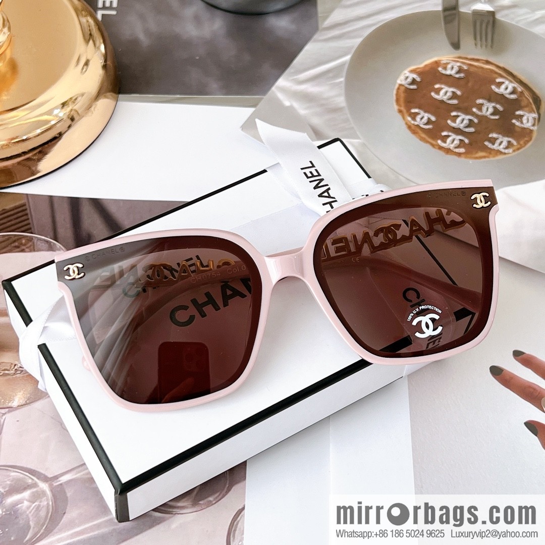 CHANEL Chanel square double c embellished women's sunglasses