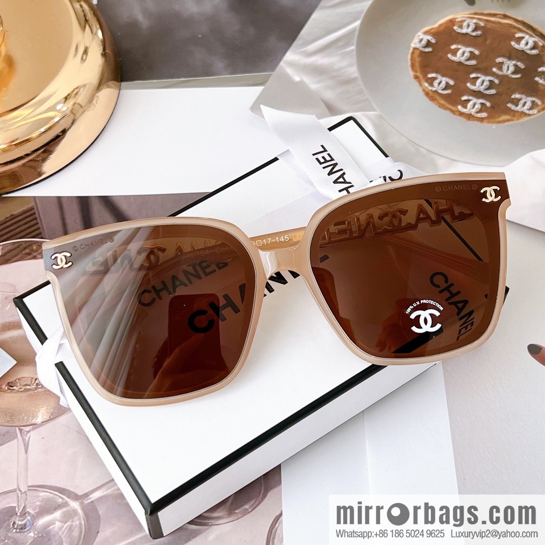 CHANEL Chanel square double c embellished women's sunglasses