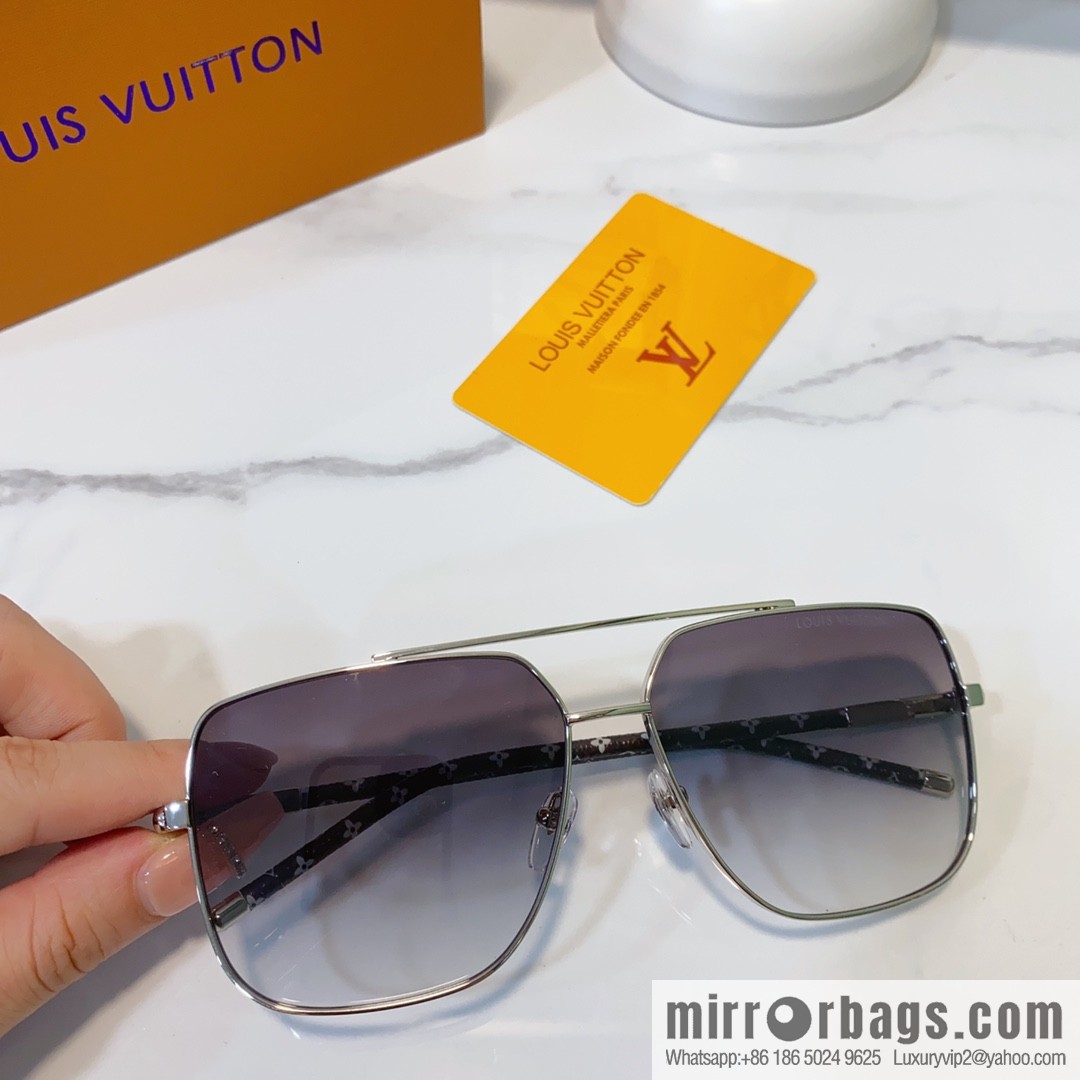 LV Louis Vuitton Metal Frame Unisex Sunglasses