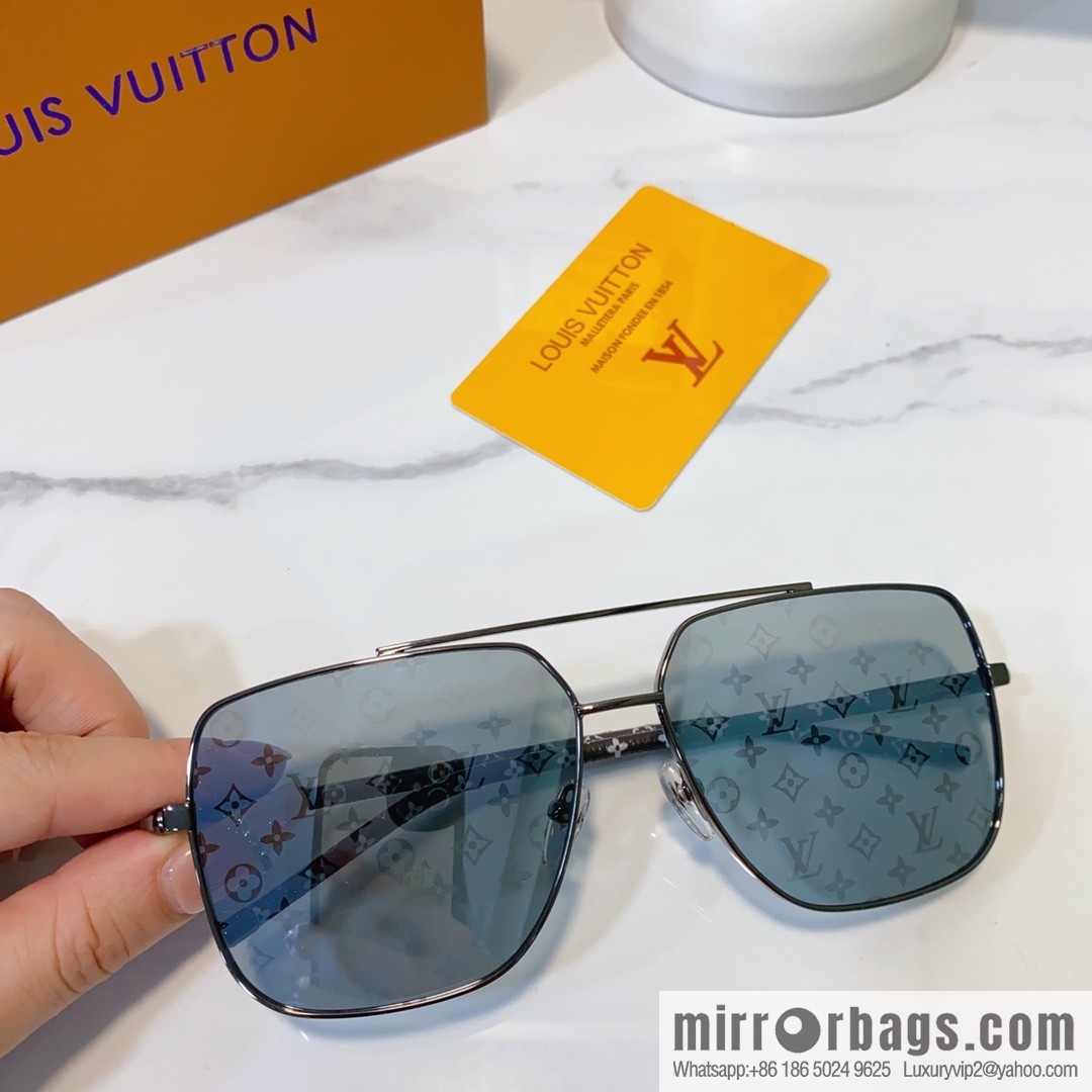 LV Louis Vuitton Metal Frame Unisex Sunglasses