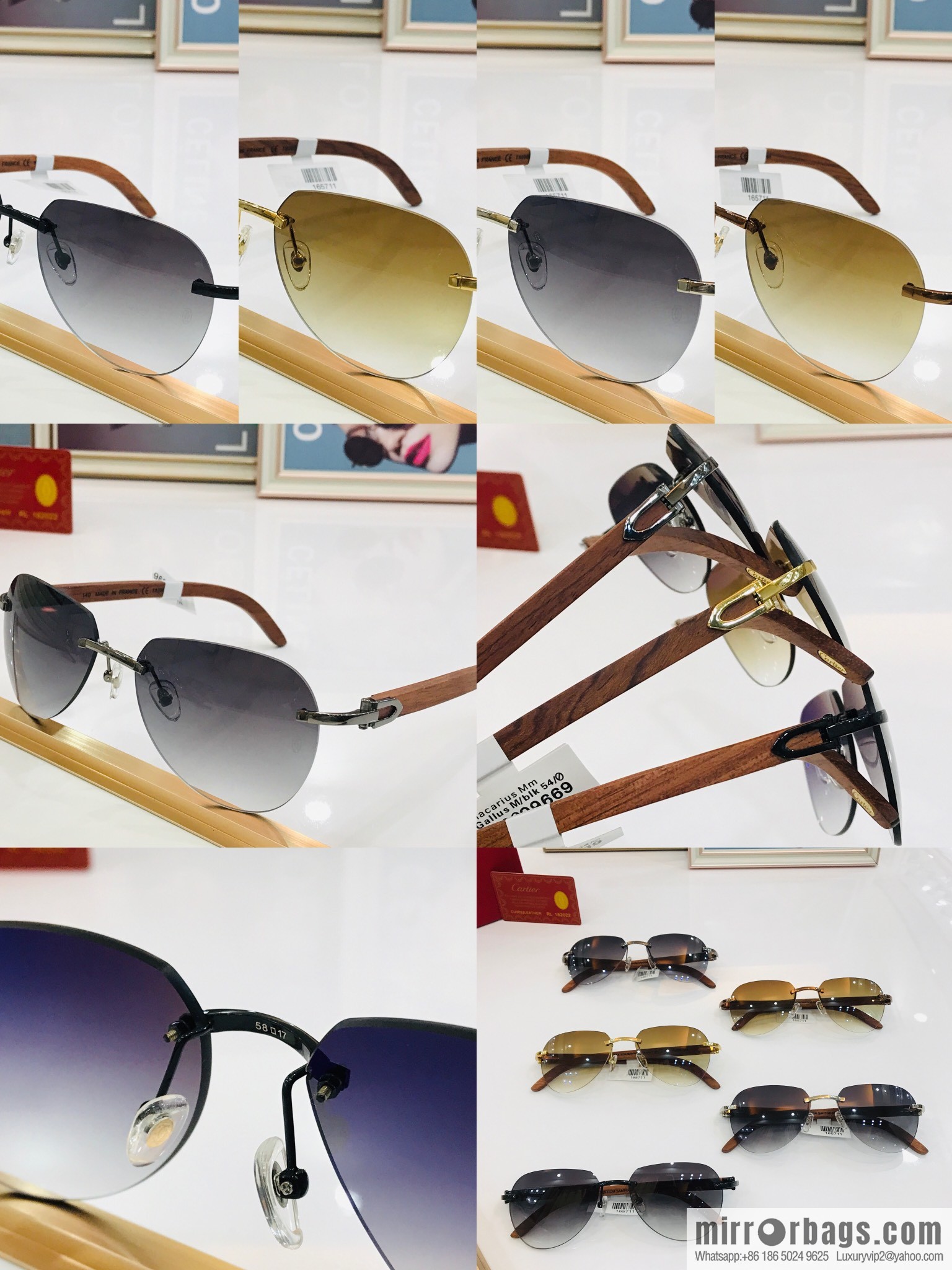 Cartier Wooden temple Unisex sunglasses