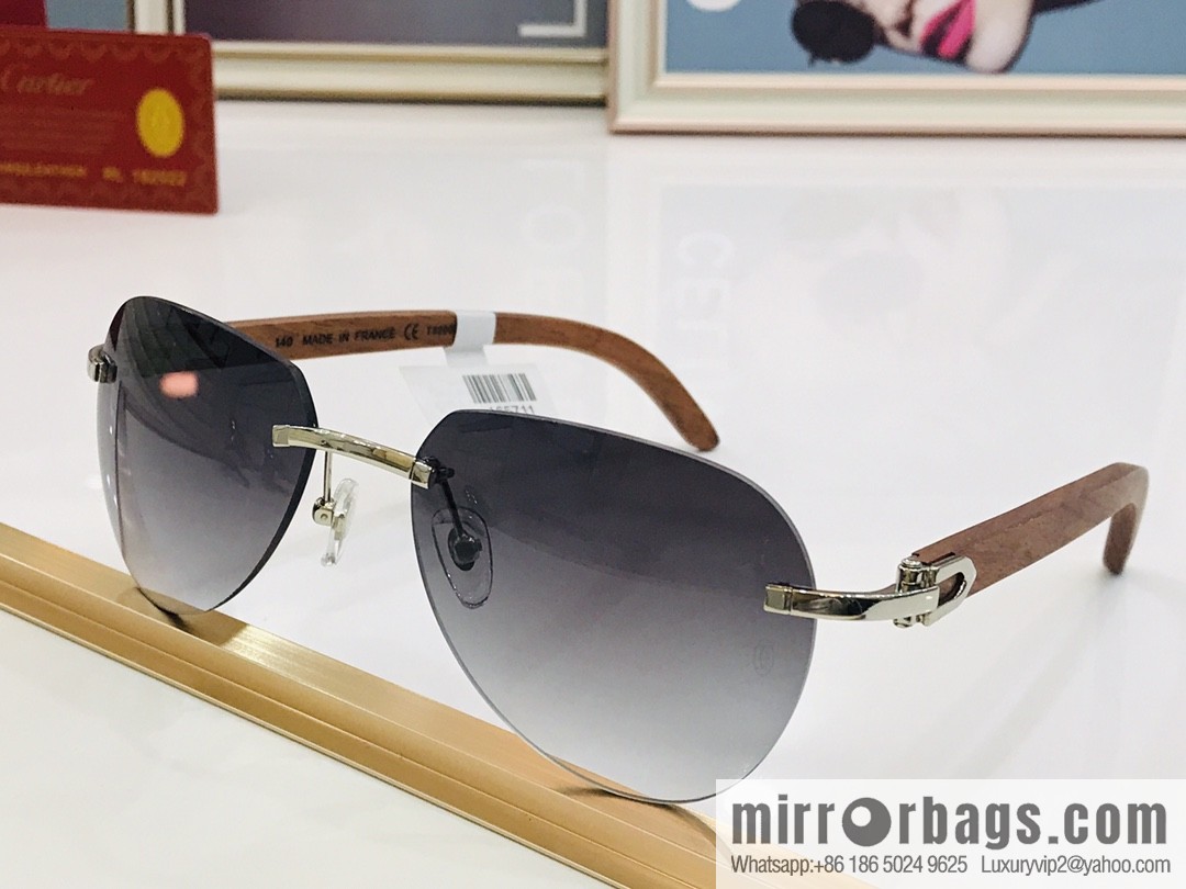 Cartier Wooden temple Unisex sunglasses