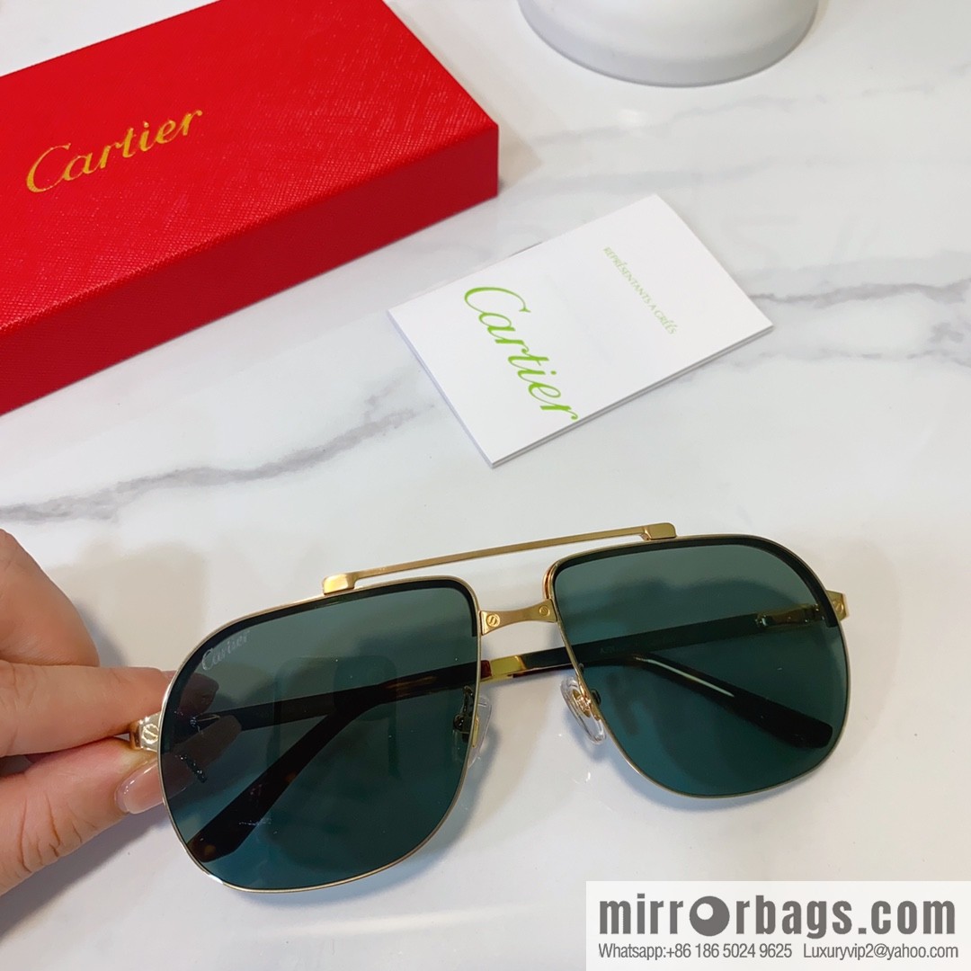 Cartier Cartier half-frame unisex sunglasses