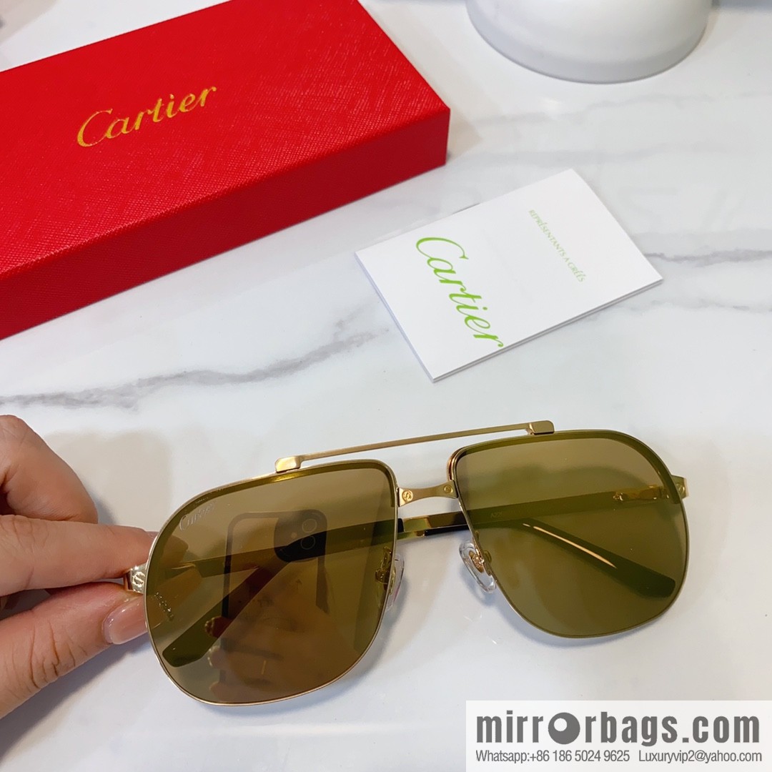 Cartier Cartier half-frame unisex sunglasses