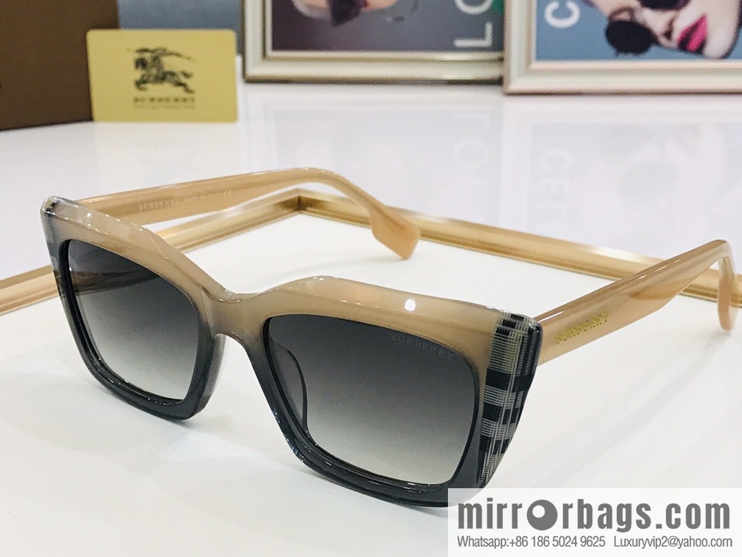 Burberry color matching plate frame unisex sunglasses