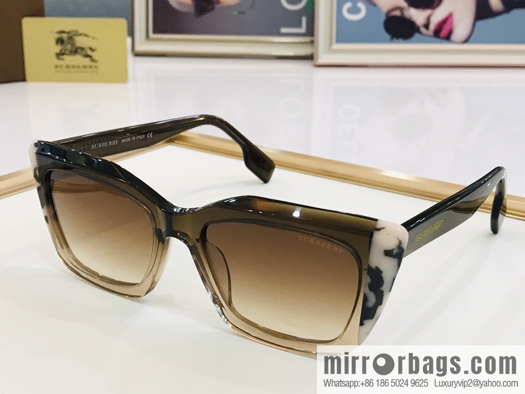 Burberry color matching plate frame unisex sunglasses