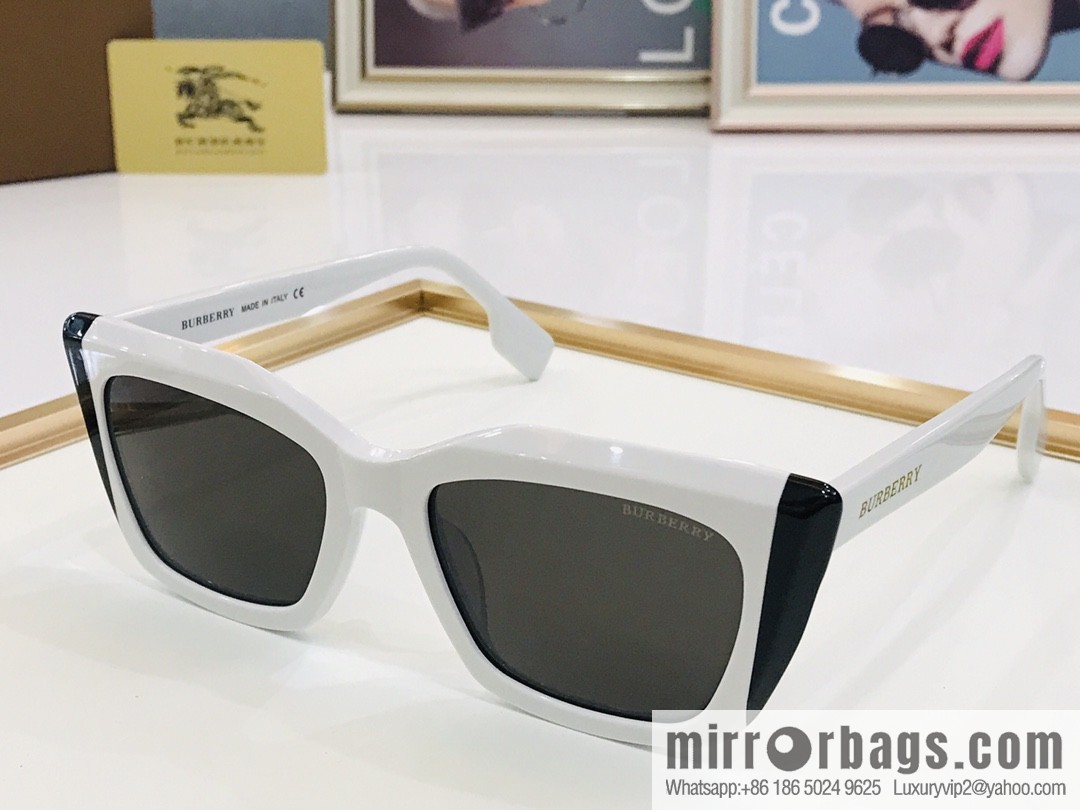 Burberry color matching plate frame unisex sunglasses