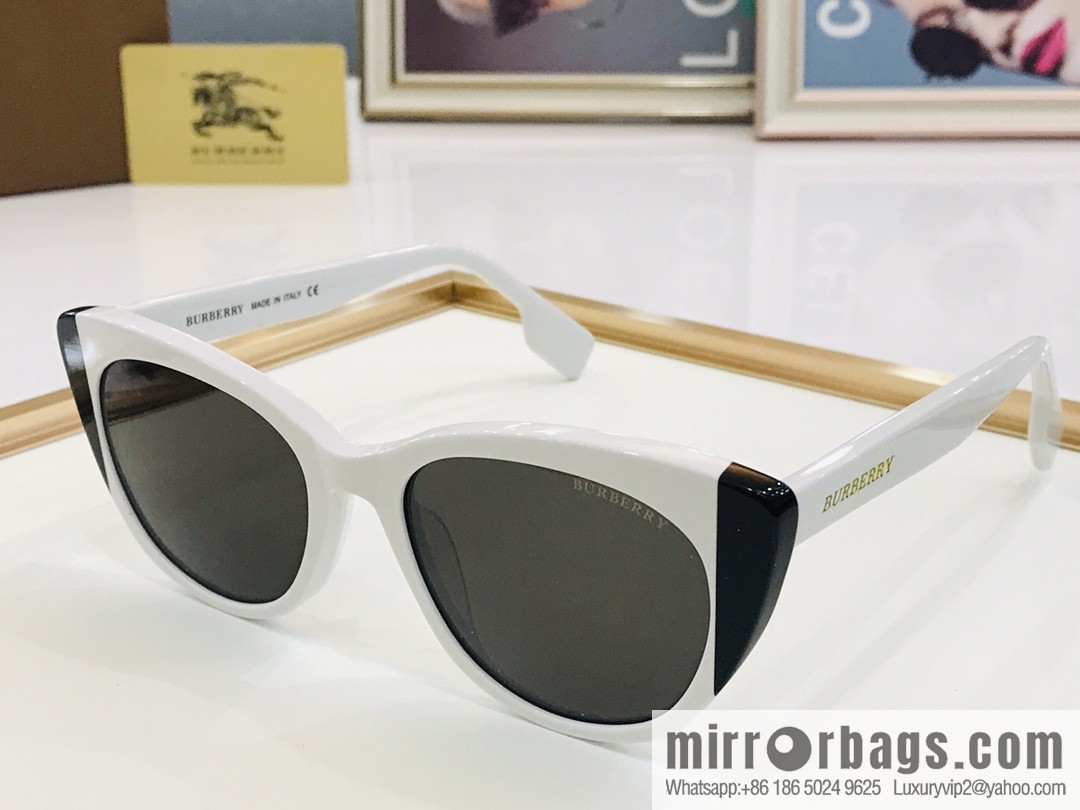 Burberry color matching plate frame unisex sunglasses