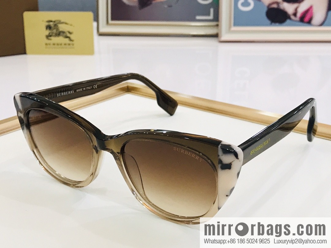 Burberry color matching plate frame unisex sunglasses