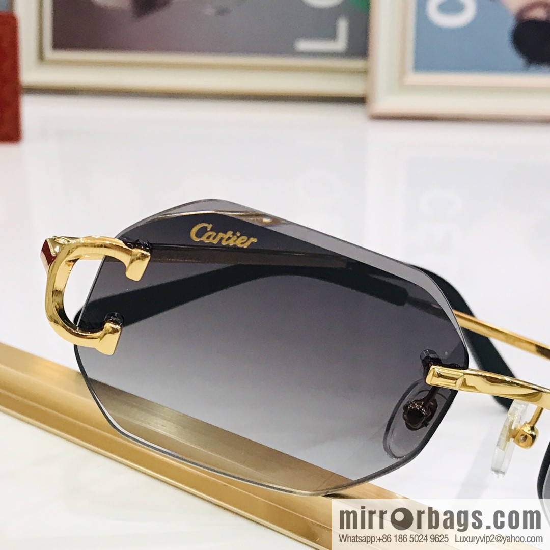 Cartier rimless unisex sunglasses
