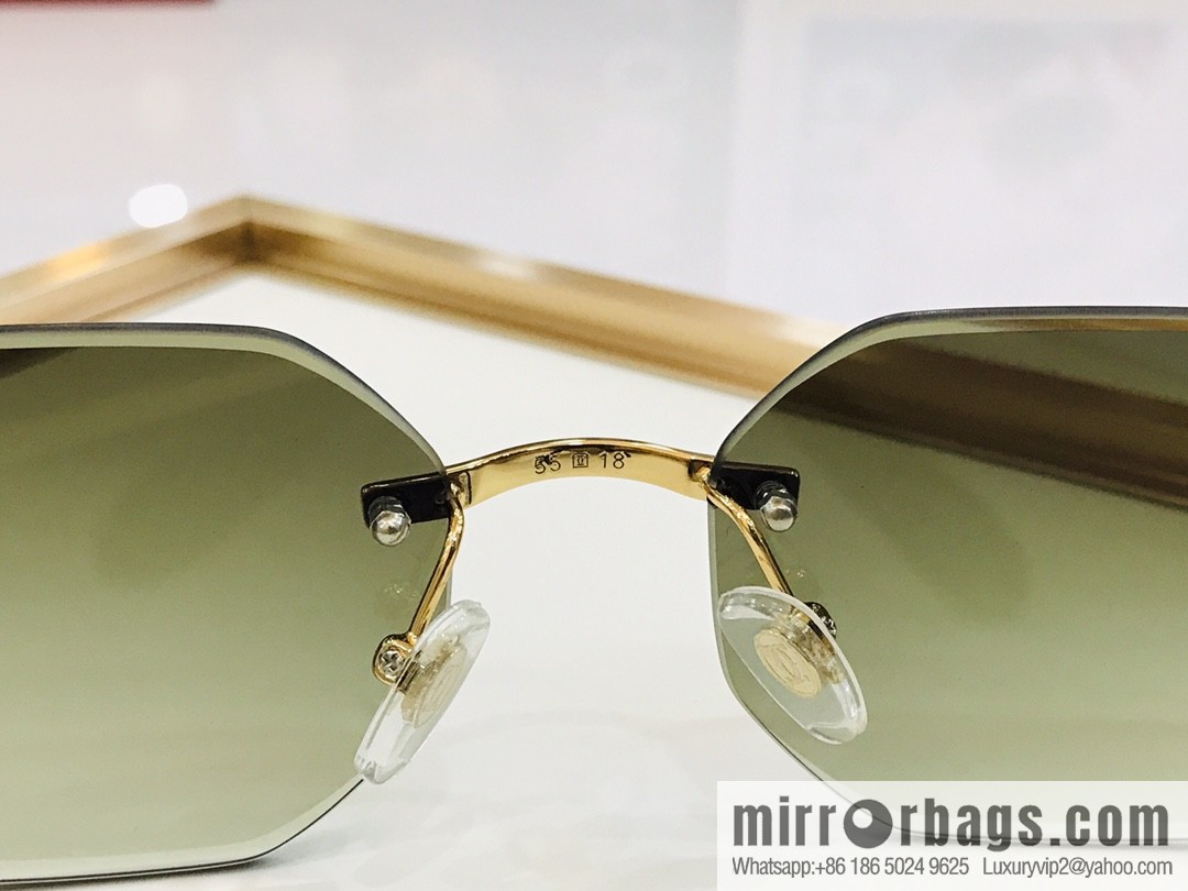 Cartier rimless unisex sunglasses