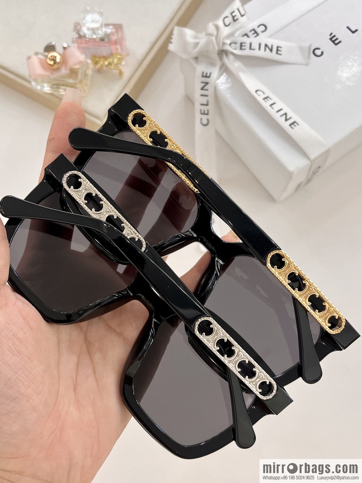 CELINE Celine Arc de Triomphe temple letter logo women's sunglasses