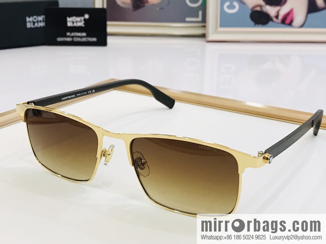 MONT BLANC Mont Blanc Carbon Fiber Legs Men's Sunglasses