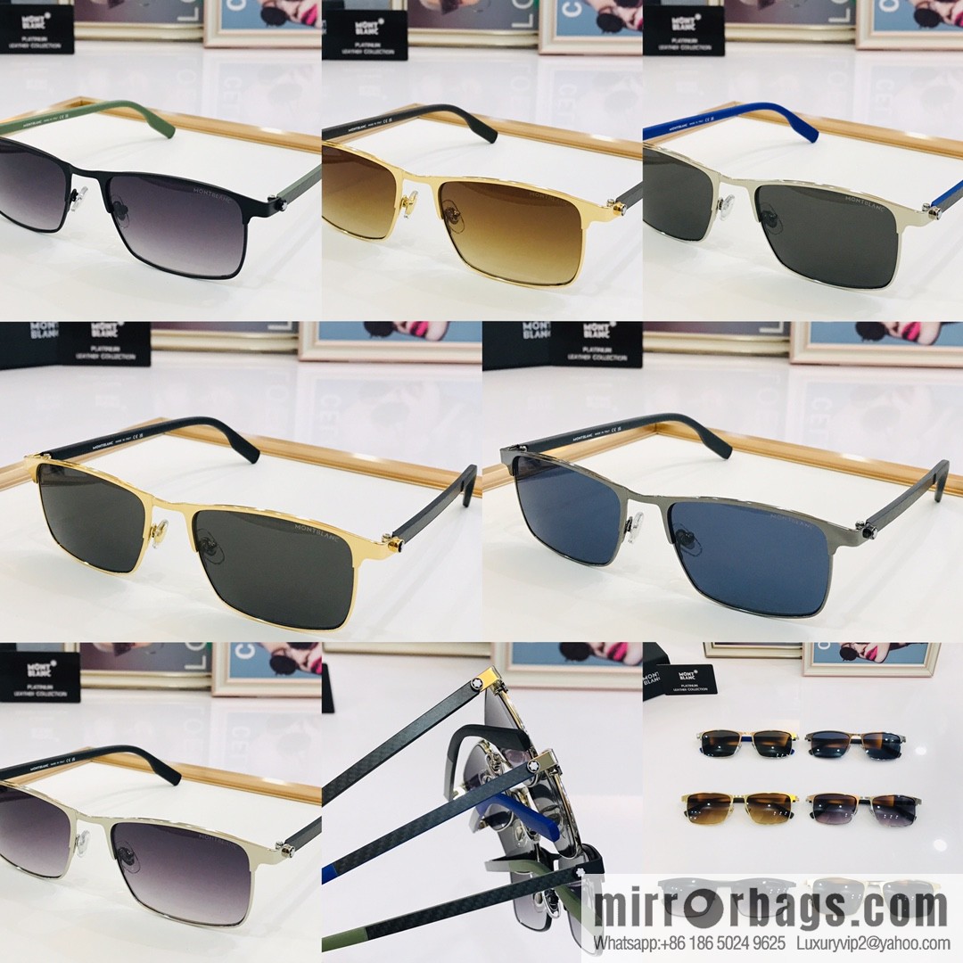 MONT BLANC Mont Blanc Carbon Fiber Legs Men's Sunglasses
