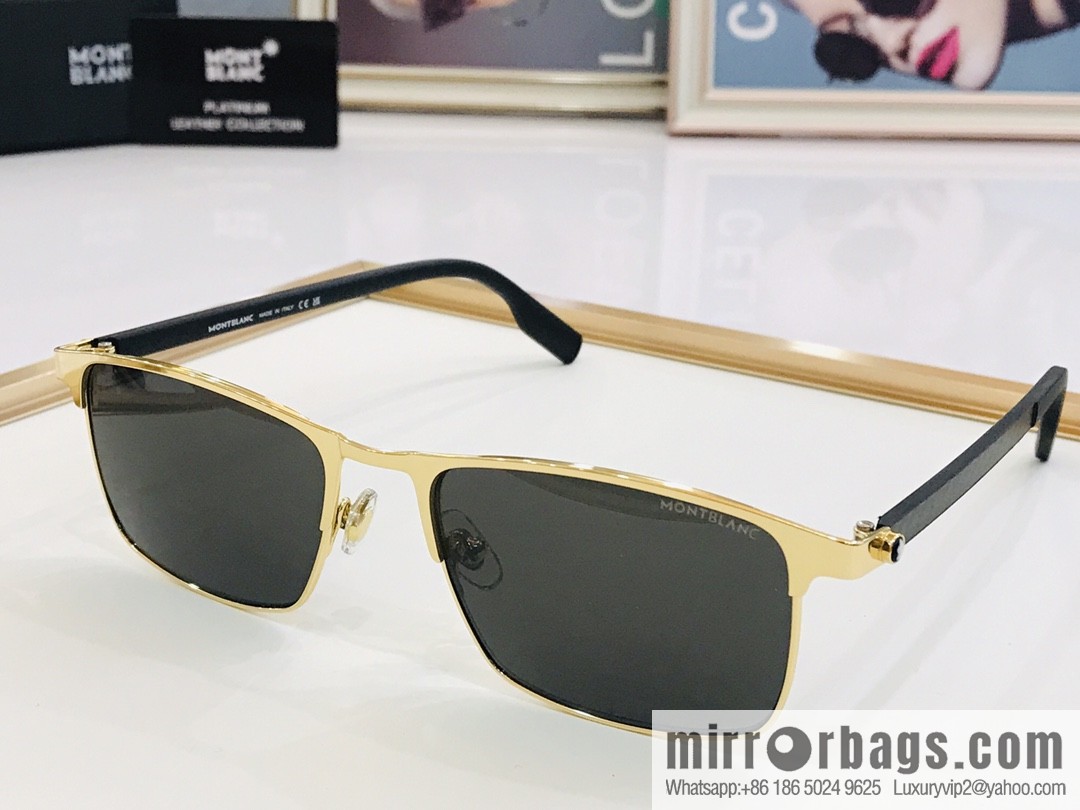 MONT BLANC Mont Blanc Carbon Fiber Legs Men's Sunglasses