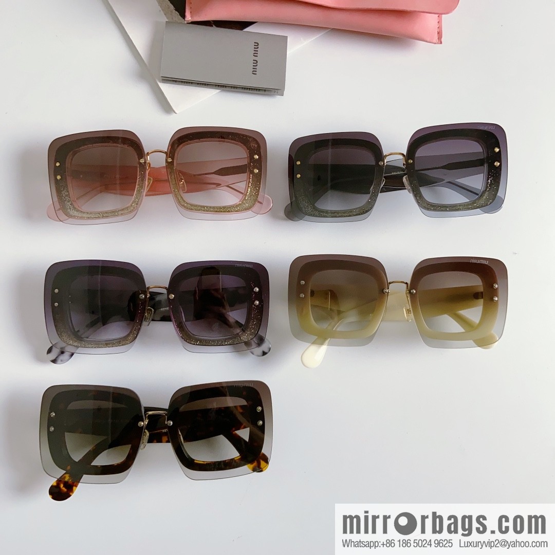 MIUMIU Miu flash piece square frame large frame women's sunglasses