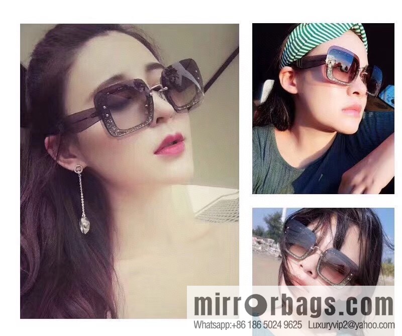 MIUMIU Miu flash piece square frame large frame women's sunglasses