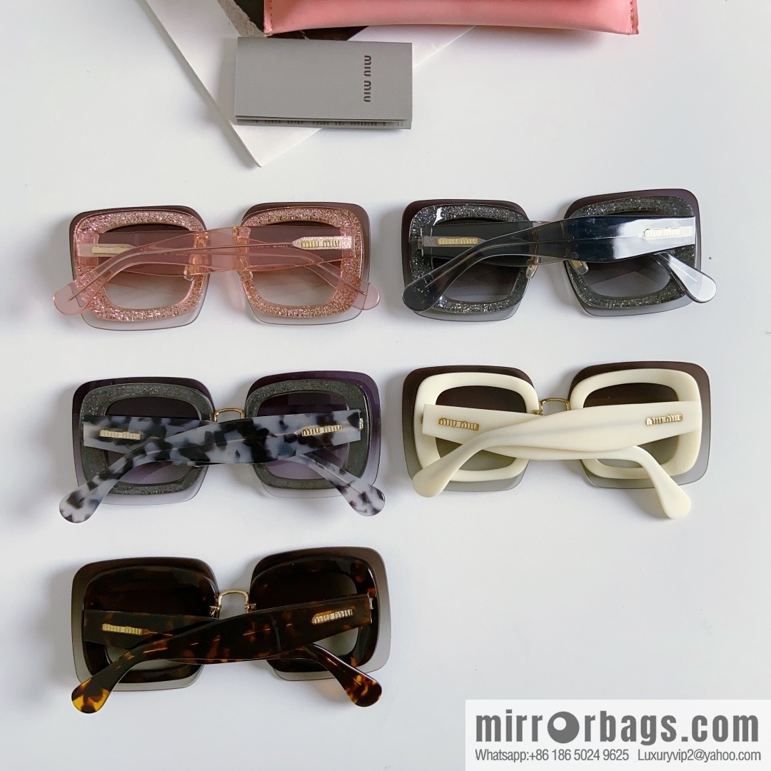 MIUMIU Miu flash piece square frame large frame women's sunglasses