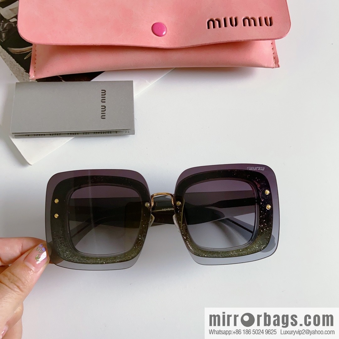 MIUMIU Miu flash piece square frame large frame women's sunglasses