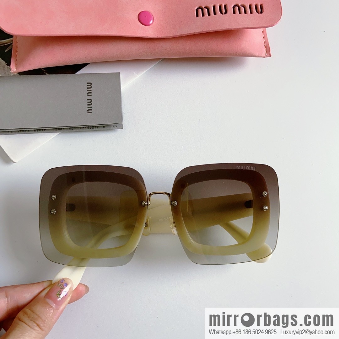 MIUMIU Miu flash piece square frame large frame women's sunglasses
