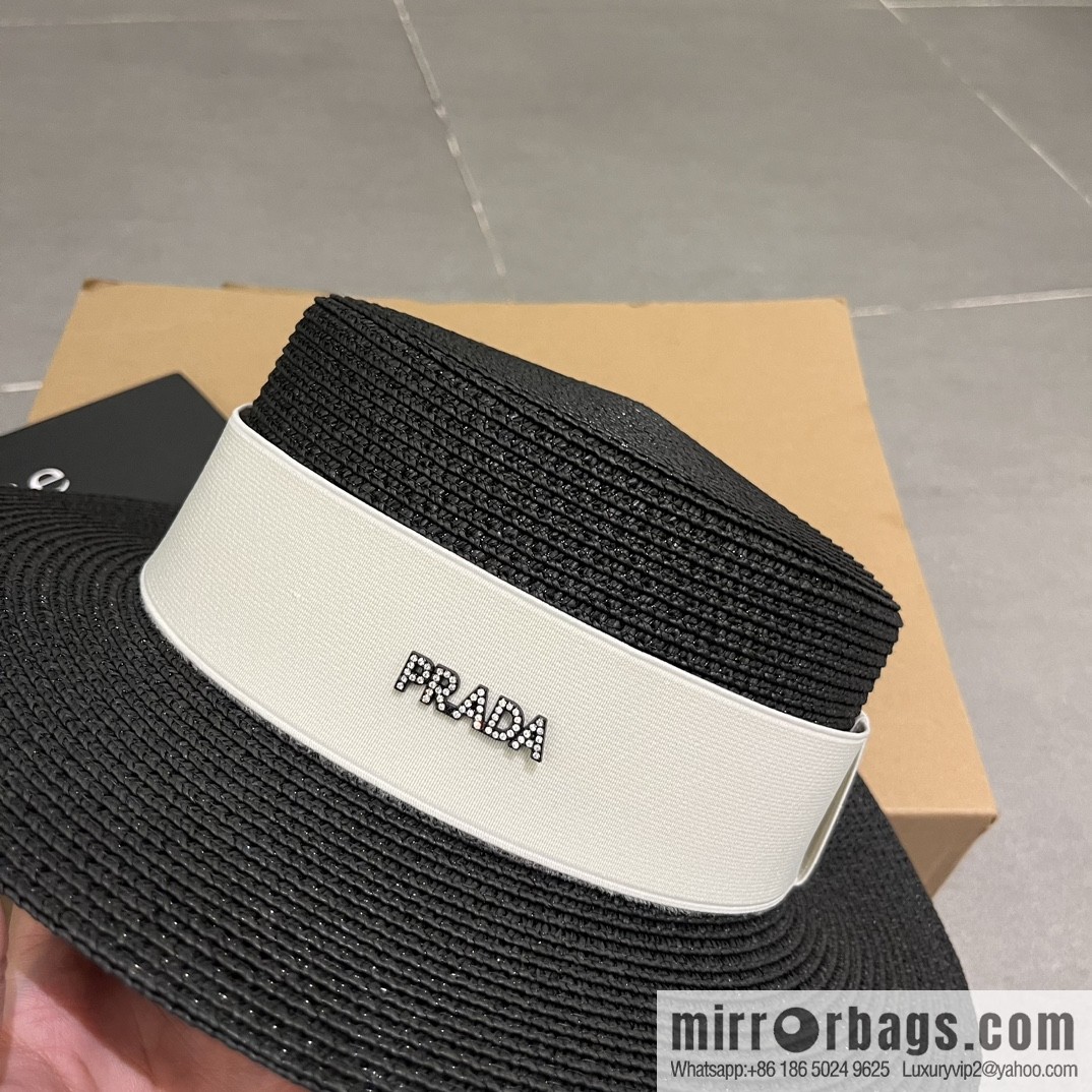 Prada new flat top top hat