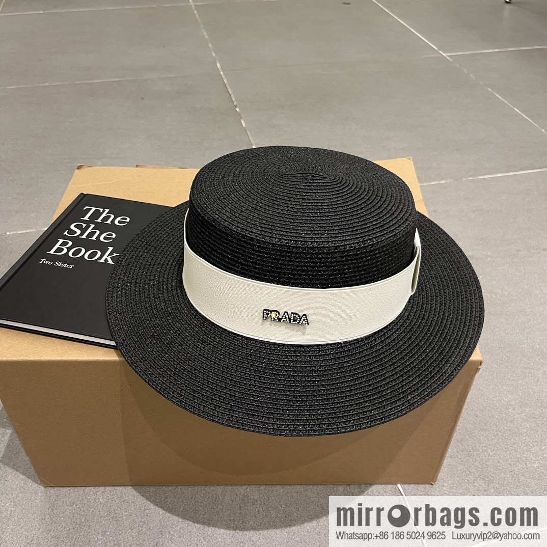 Prada new flat top top hat