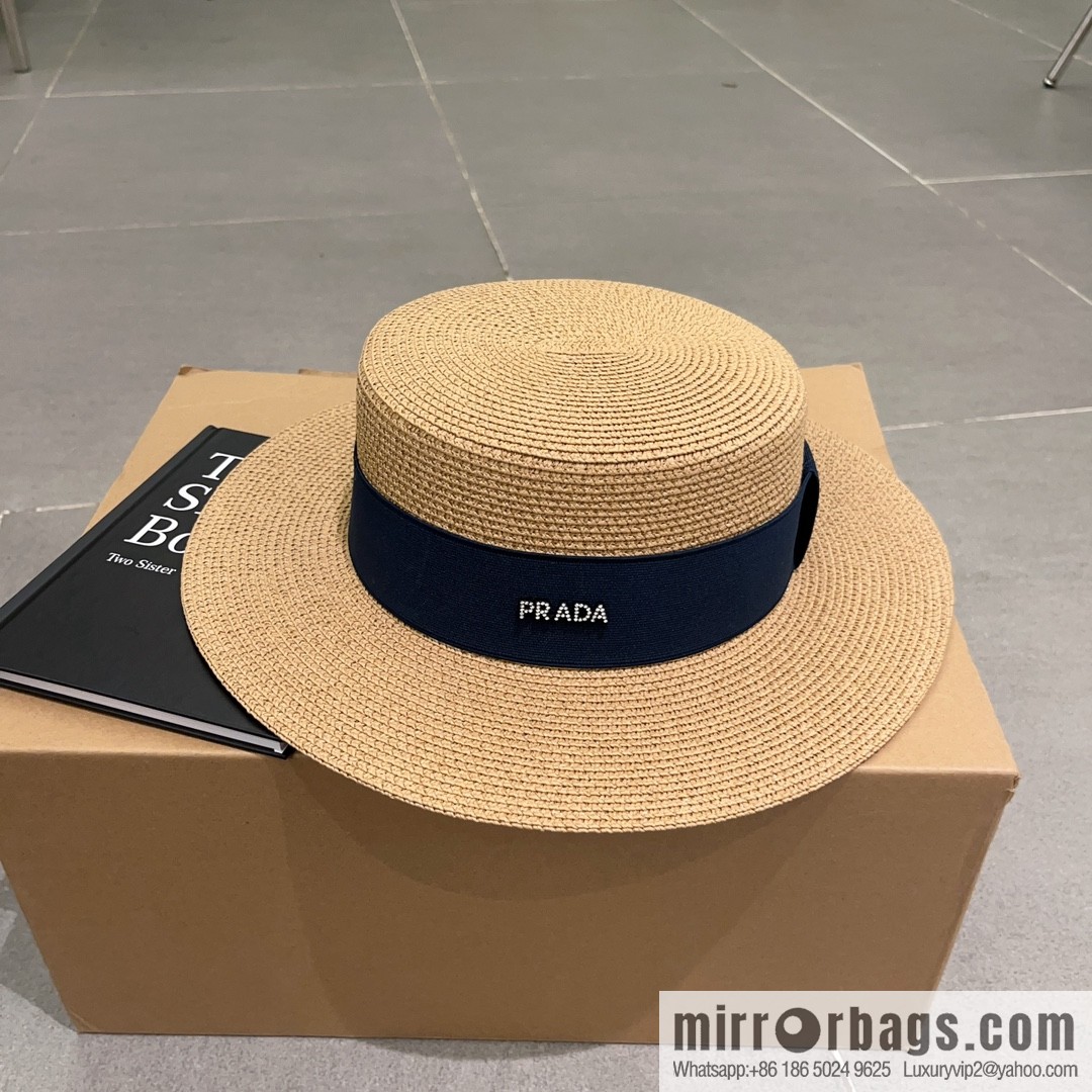 Prada new flat top top hat