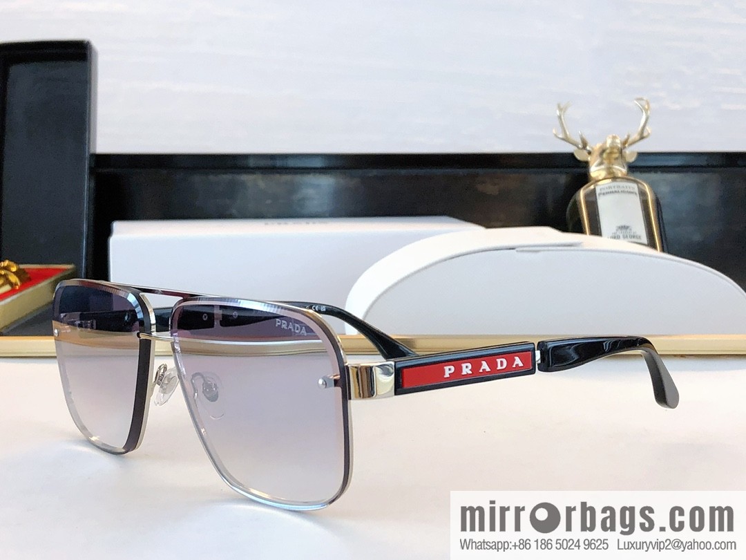 Prada three-dimensional letter square sunglasses