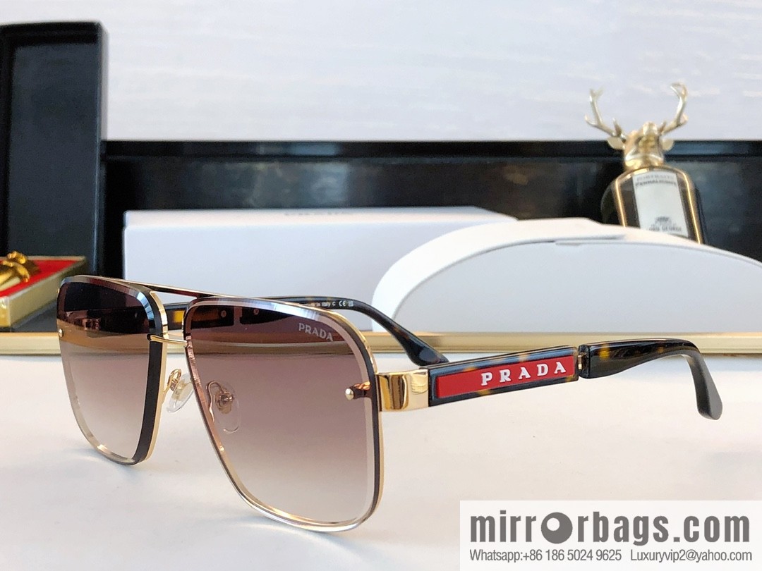 Prada three-dimensional letter square sunglasses