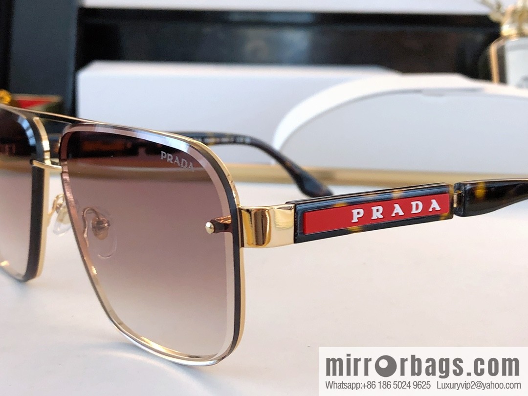 Prada three-dimensional letter square sunglasses
