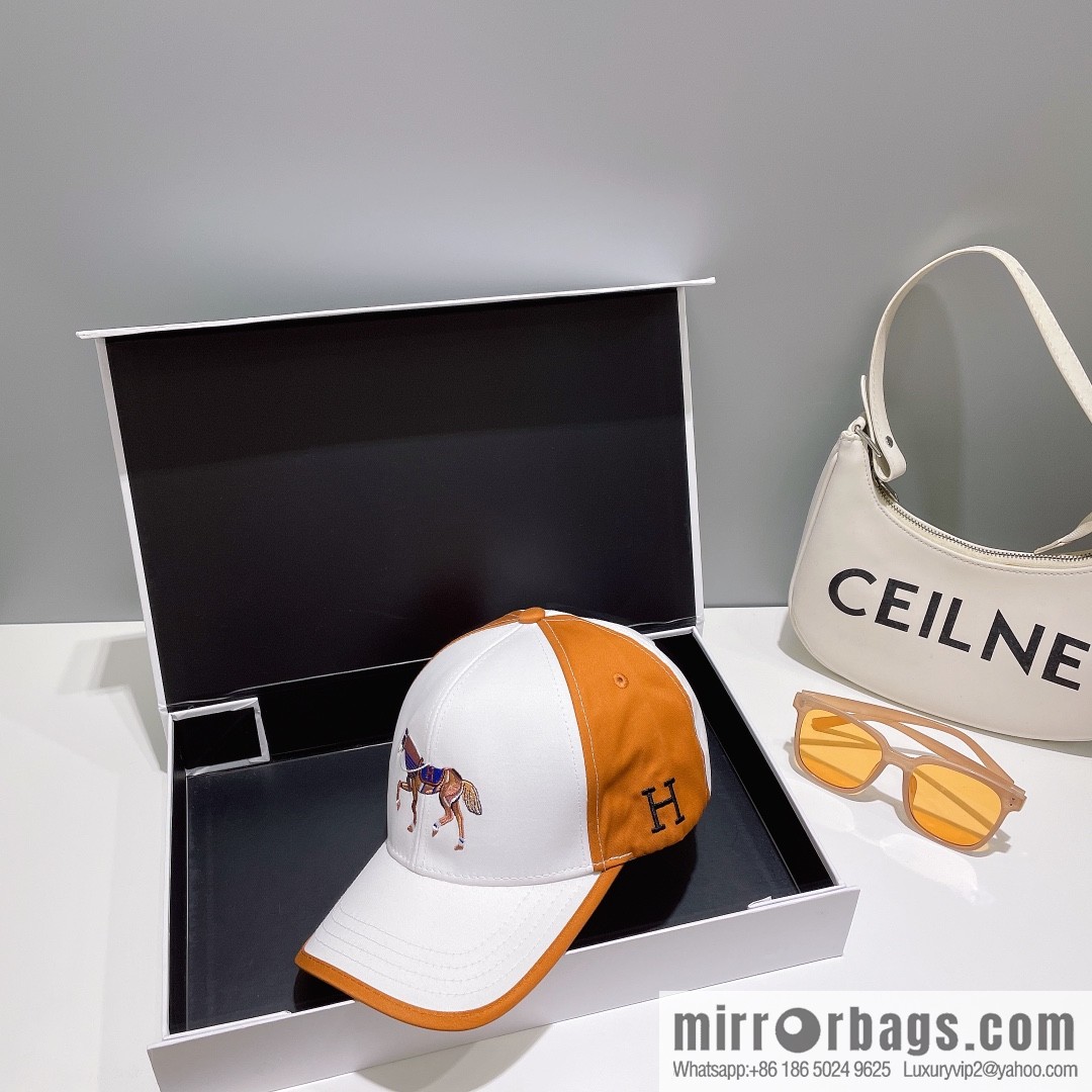 Hermes Hermes color matching H latest original baseball cap
