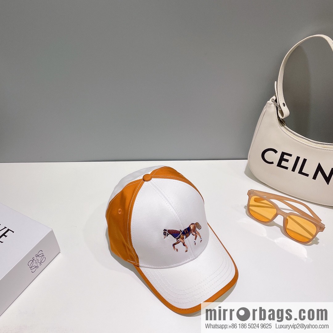 Hermes Hermes color matching H latest original baseball cap