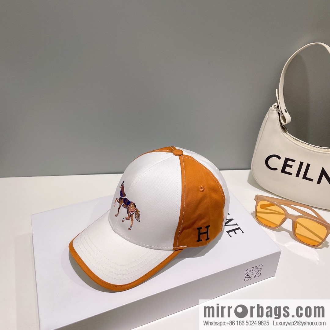 Hermes Hermes color matching H latest original baseball cap
