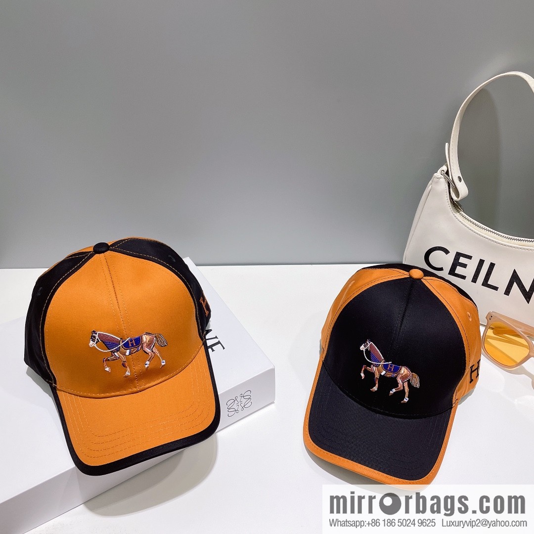 Hermes Hermes color matching H latest original baseball cap