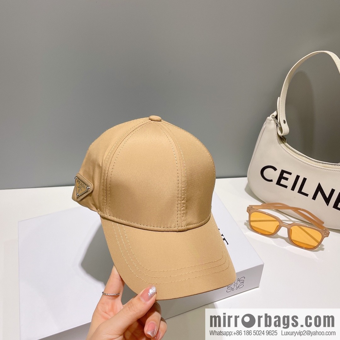 PRADA PRADA Side Triangle Label Baseball Cap