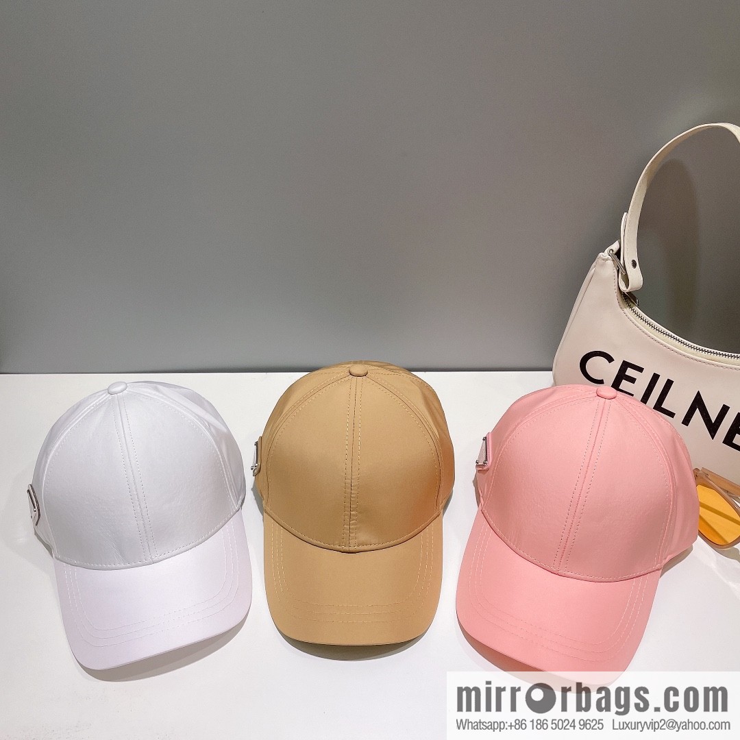 PRADA PRADA Side Triangle Label Baseball Cap