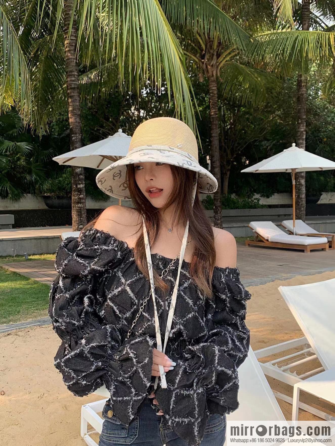 Chanel straw hat
