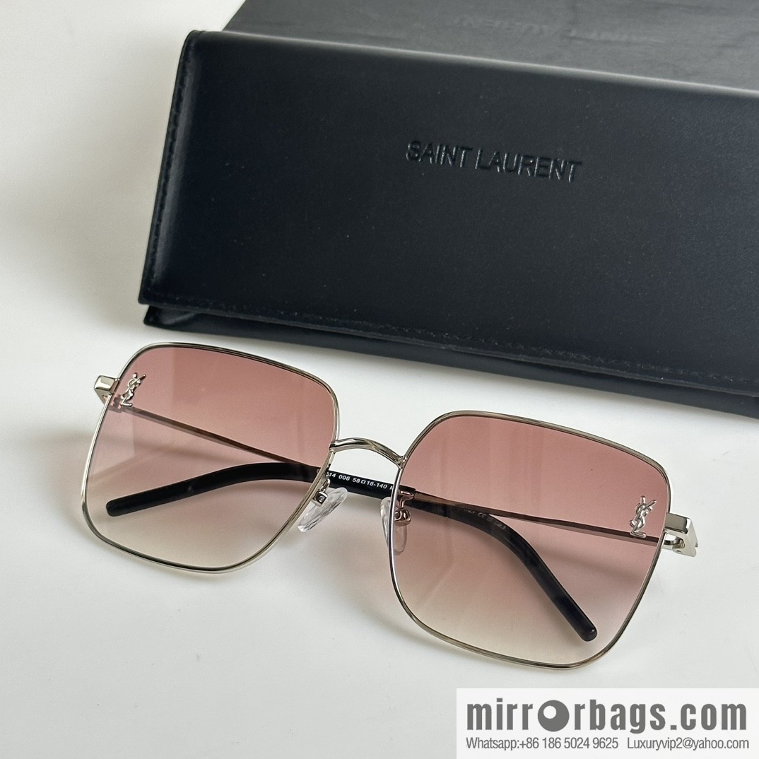 SAINT LAURENT Metal square fashion sunglasses