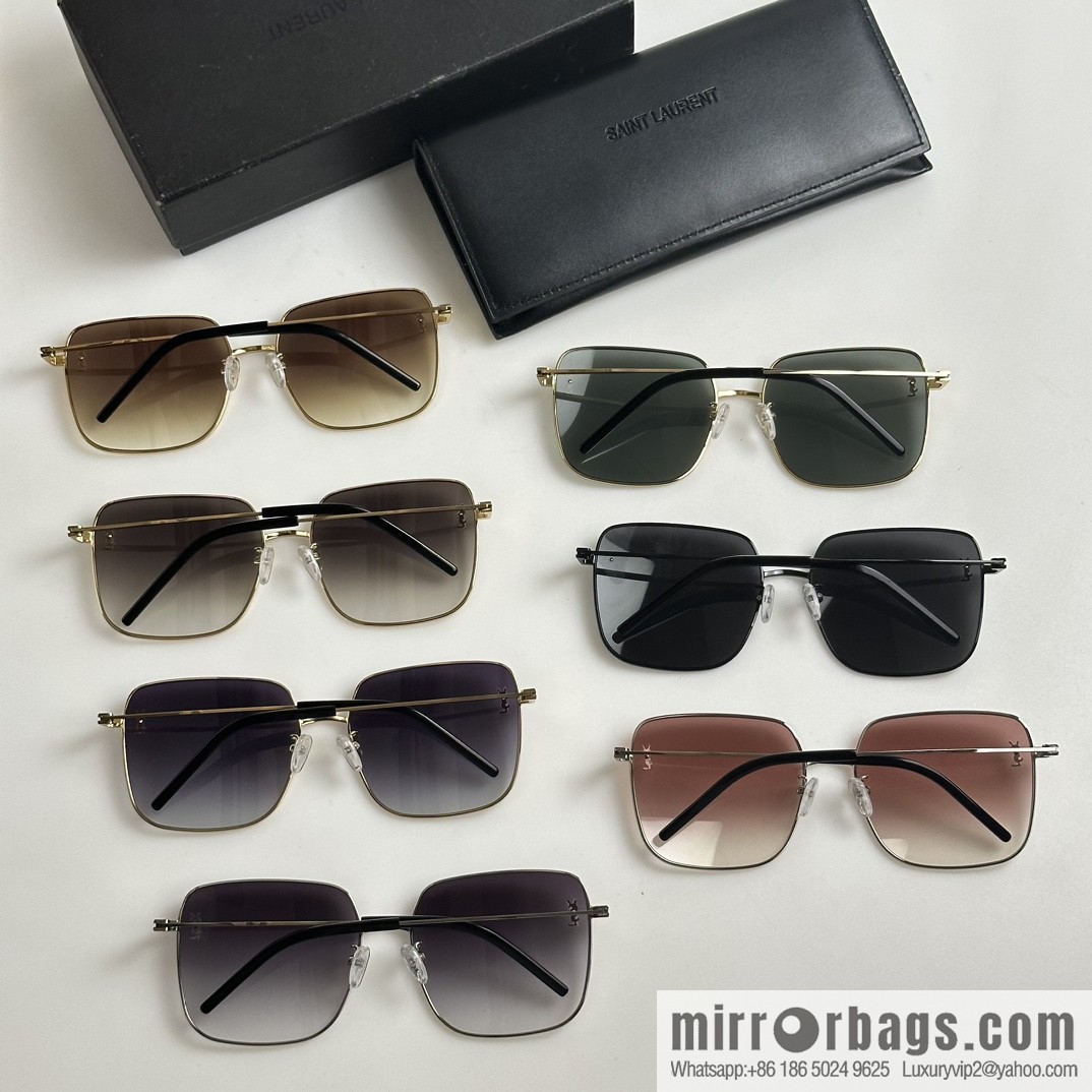 SAINT LAURENT Metal square fashion sunglasses