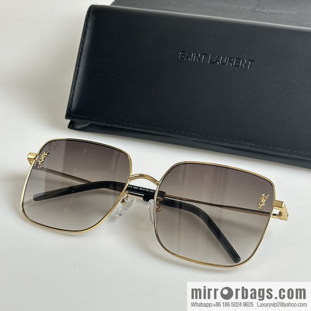 SAINT LAURENT Metal square fashion sunglasses