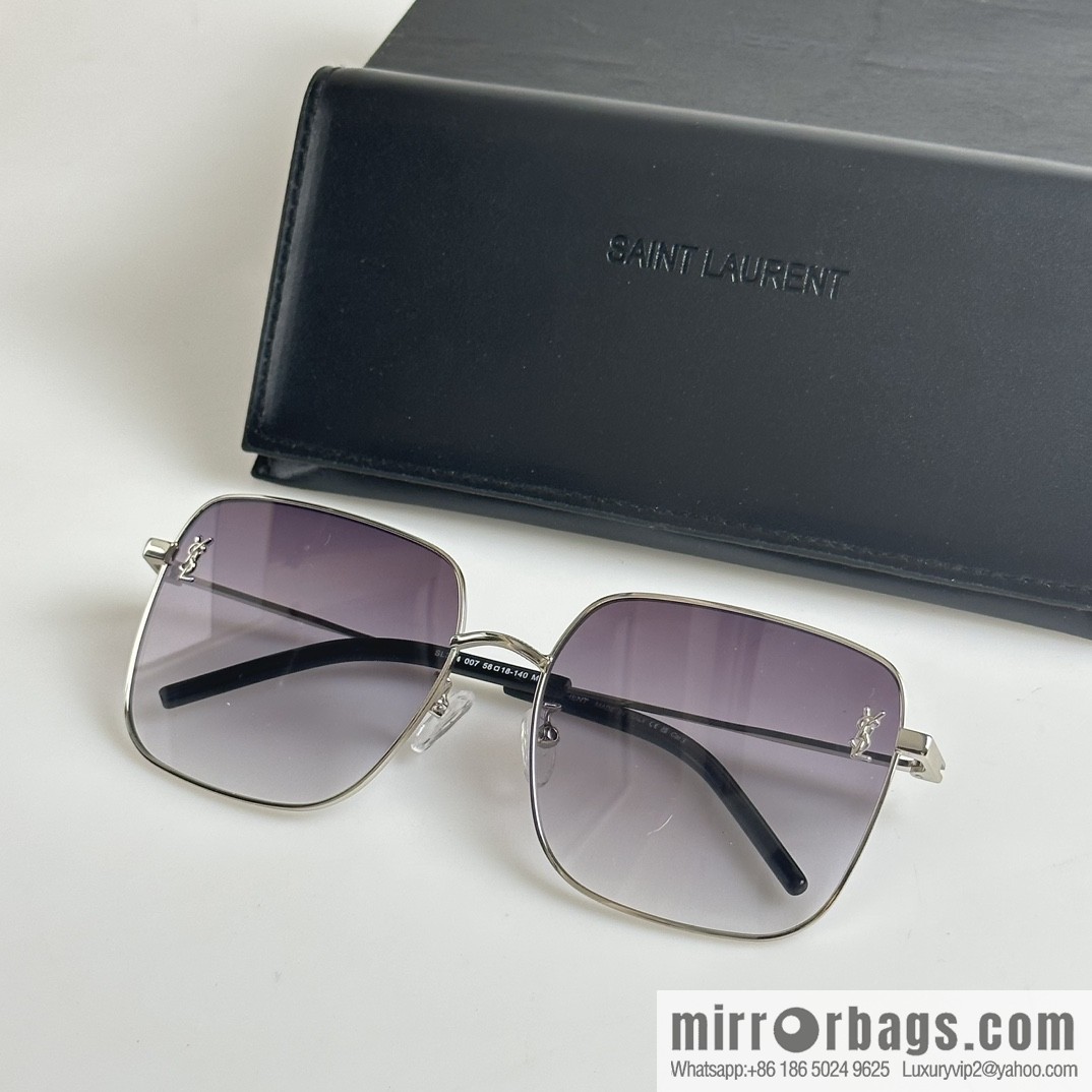 SAINT LAURENT Metal square fashion sunglasses