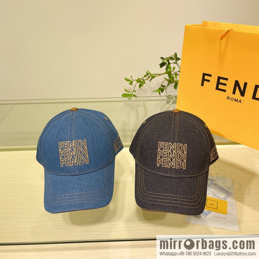 FENDI Fendi's new washed denim baseball cap