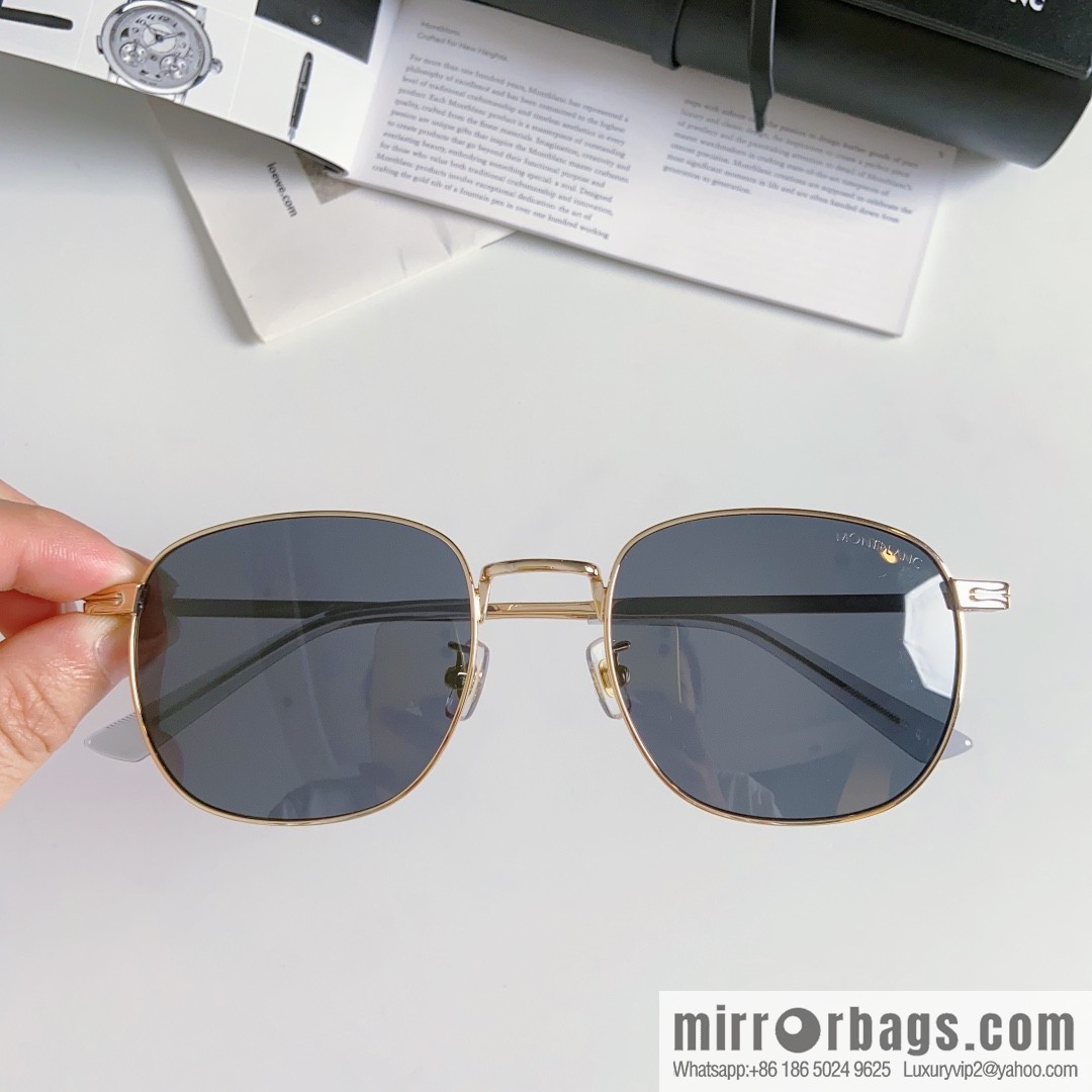 Montblanc Montblanc Simple Versatile Men's Square Sunglasses