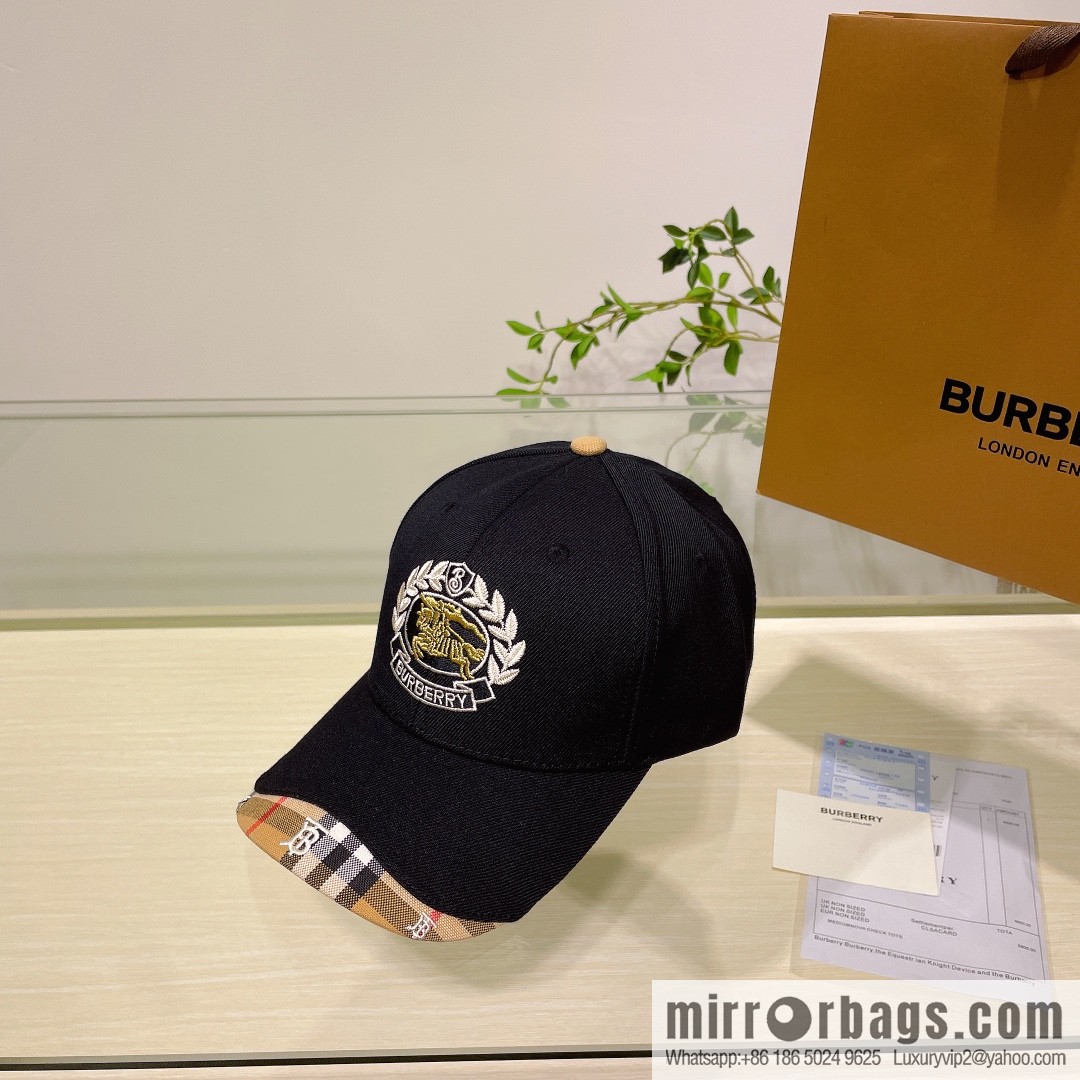 Burberry Burberry three-dimensional embroidery original baseball cap
