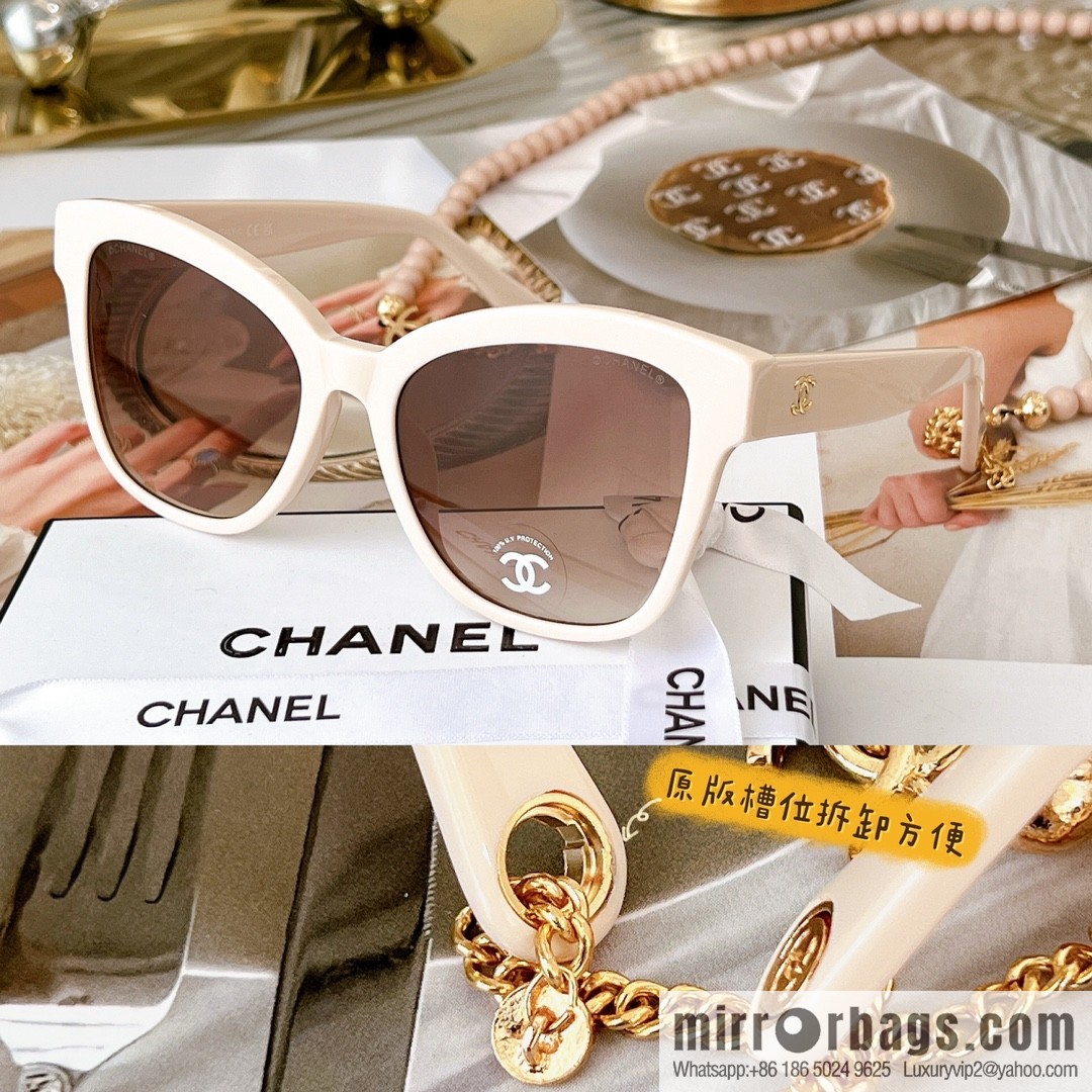 CHANEL Chanel pearl chain women's sunglasses