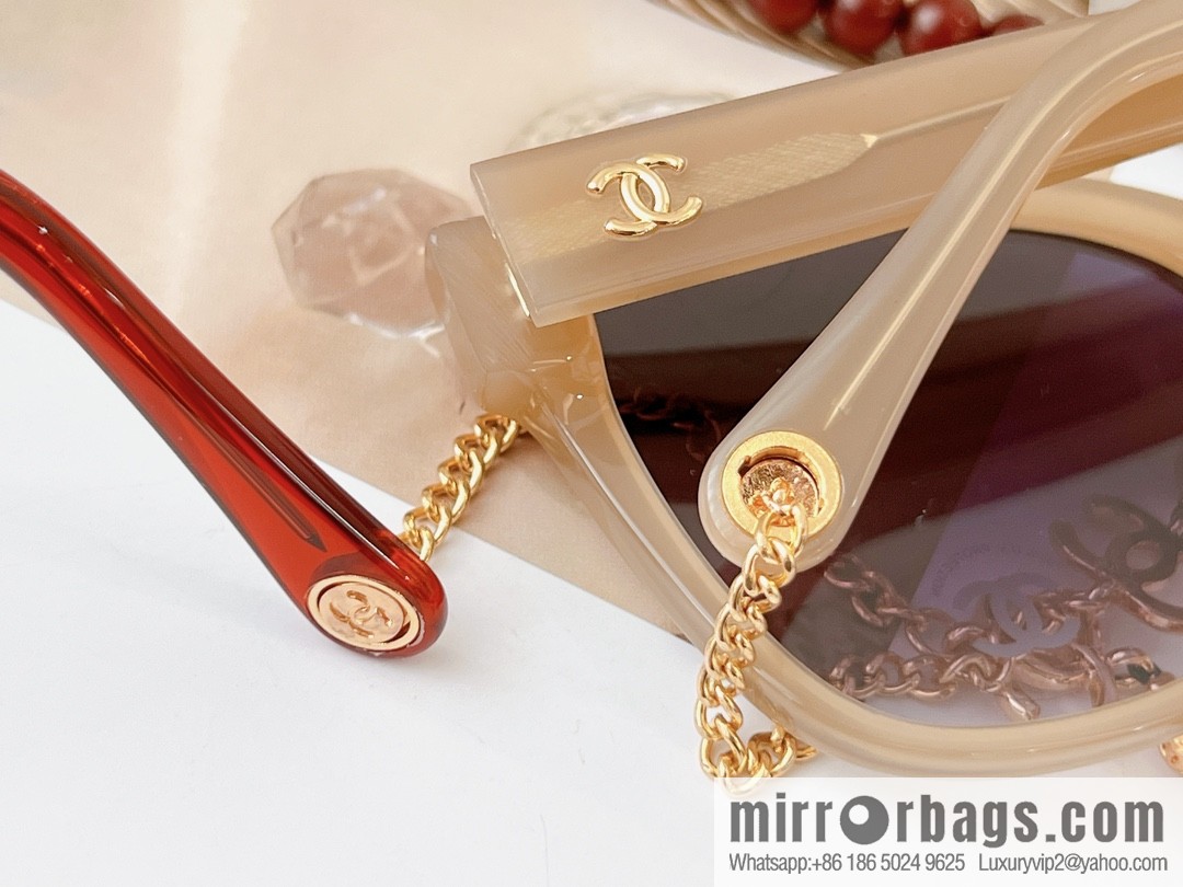 CHANEL Chanel pearl chain women's sunglasses